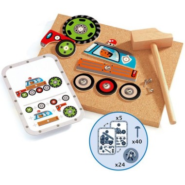 Véhicules tap tap - jeu de construction éducatif - Djeco
