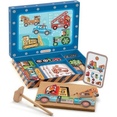 Véhicules tap tap - jeu de construction éducatif - Djeco