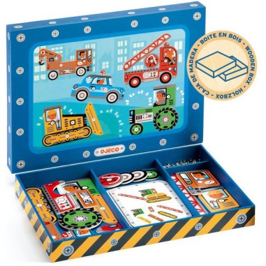 Véhicules tap tap - jeu de construction éducatif - Djeco