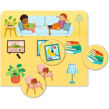 Loto Dans la maison - Jeu éducatif enfant - Djeco