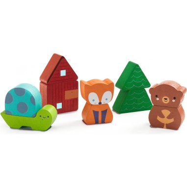 Puzzles relief - Puzz & Match Rainbow - Djeco