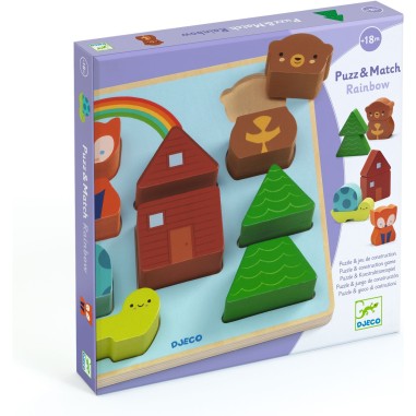 Puzzles relief - Puzz & Match Rainbow - Djeco