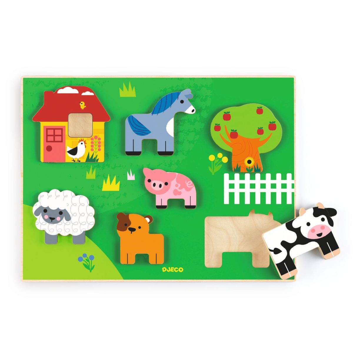 Puzzle bois Farm Story Puzzle à encastrer Djeco