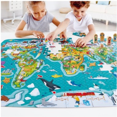 Puzzle et jeu tour du monde - Hape - Hape Toys