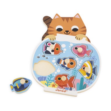 Puzzle en bois pour bébé animaux - Jeu d'éveil enfant 18 mois - Janod