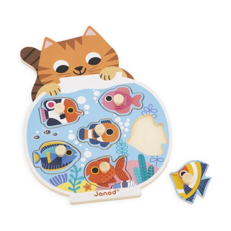 Puzzle en bois pour bébé animaux - Jeu d'éveil enfant 18 mois - Janod Puzzle en bois pour bébé animaux - Jeu d'éveil enfant 18 mois - Janod