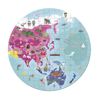 Valisette Puzzle 'Planète Bleue' 208 pièces : Puzzles 150 à 499 pièces - Janod