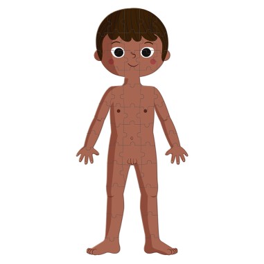 Puzzle corps humain - 4 Puzzles éducatifs géants dès 4 ans - Janod