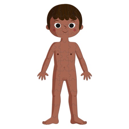 Puzzle corps humain - 4 Puzzles éducatifs géants dès 4 ans - Janod