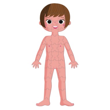Puzzle corps humain - 4 Puzzles éducatifs géants dès 4 ans - Janod