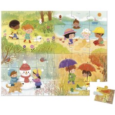 Puzzle Les Saisons - 36 pcs - Un jeu - Janod
