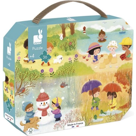 Puzzle Les Saisons - 36 pcs - Un jeu - Janod Puzzle Les Saisons - 36 pcs - Un jeu - Janod