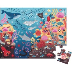 Puzzle phosphorescent - Puzzle magique l'océan pour enfant 3 ans - Janod 2