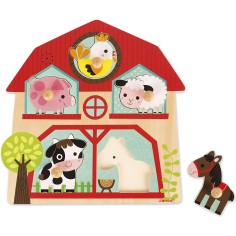 Puzzle musical Les copains de la Ferme - Un jouet - Janod