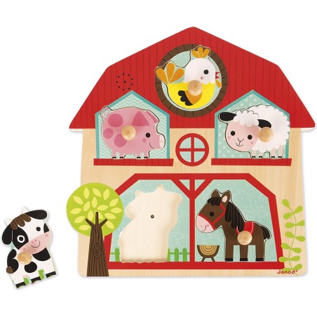 Puzzle musical Les copains de la Ferme - Un jouet - Janod Puzzle musical Les copains de la Ferme - Un jouet - Janod