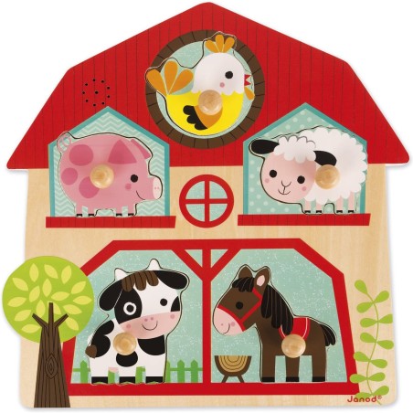 Puzzle musical Les copains de la Ferme - Un jouet - Janod Puzzle musical Les copains de la Ferme - Un jouet - Janod