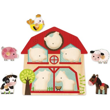 Puzzle musical Les copains de la Ferme - Un jouet - Janod