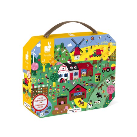 Puzzle d'observation La Ferme 24 pièces : Puzzles 20 à 49 pièces - Janod Puzzle d'observation La Ferme 24 pièces : Puzzles 20 à 49 pièces - Janod
