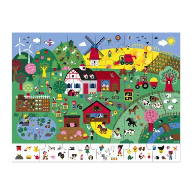 Puzzle d'observation La Ferme 24 pièces : Puzzles 20 à 49 pièces - Janod