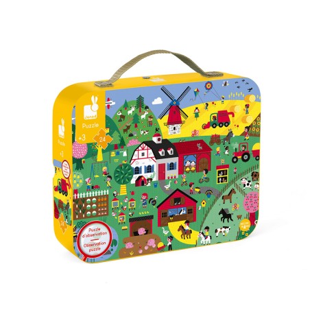 Puzzle d'observation La Ferme 24 pièces : Puzzles 20 à 49 pièces - Janod Puzzle d'observation La Ferme 24 pièces : Puzzles 20 à 49 pièces - Janod