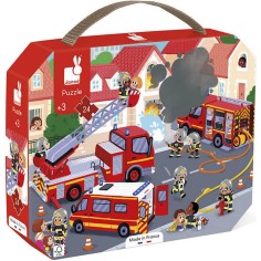Puzzle Pompiers - 24 pcs - Un jeu - Janod