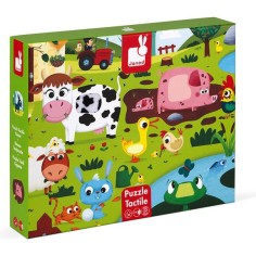 Puzzle Tactile de la Ferme 20 pièces : Puzzles 20 à 49 pièces - Janod