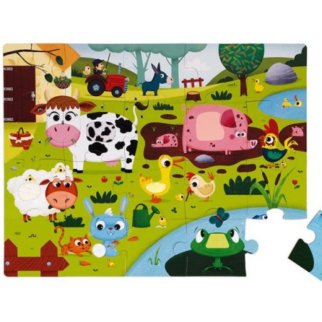 Puzzle Tactile de la Ferme 20 pièces : Puzzles 20 à 49 pièces - Janod