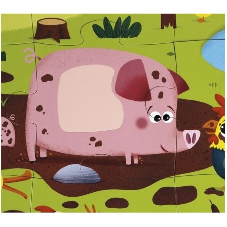 Puzzle Tactile de la Ferme 20 pièces : Puzzles 20 à 49 pièces - Janod