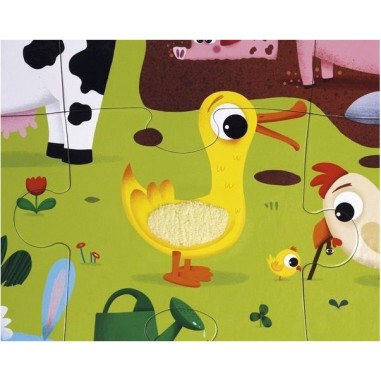 Puzzle Tactile de la Ferme 20 pièces : Puzzles 20 à 49 pièces - Janod