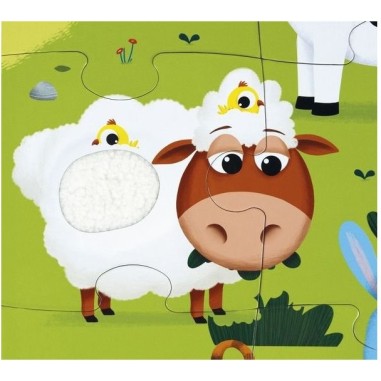 Puzzle Tactile de la Ferme 20 pièces : Puzzles 20 à 49 pièces - Janod