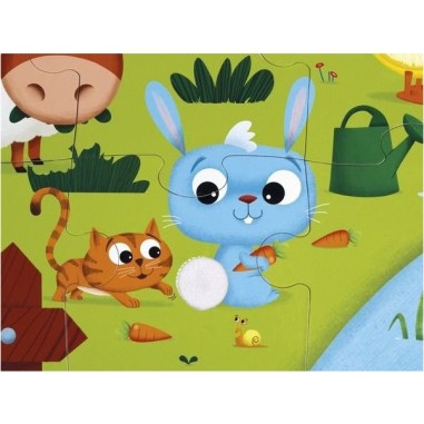 Puzzle Tactile de la Ferme 20 pièces : Puzzles 20 à 49 pièces - Janod