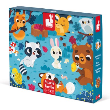 Puzzle tactile - Puzzle les animaux de la forêt carton 20 pièces - Janod