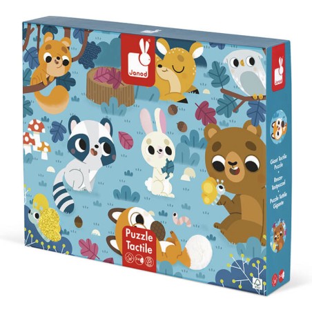 Puzzle tactile - Puzzle les animaux de la forêt carton 20 pièces - Janod