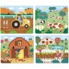 4 Puzzles evolutifs ferme en bois - Des 2 ans - Vilac