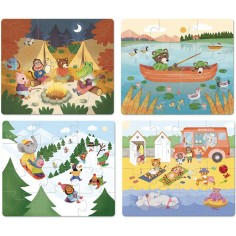 4 Puzzles evolutifs vacances en bois - Des 2 ans - Vilac