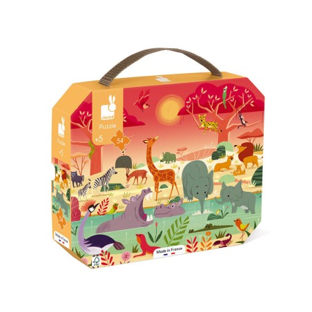Puzzle La Réserve Animalière 54 pièces : Puzzles 50 à 149 pièces - Janod