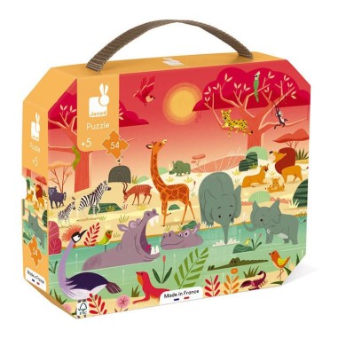 Puzzle La Réserve Animalière 54 pièces : Puzzles 50 à 149 pièces - Janod
