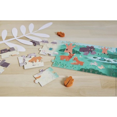 Puzzle panoramique Wwf 4 saisons 36 pcs - Janod