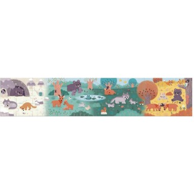 Puzzle panoramique Wwf 4 saisons 36 pcs - Janod