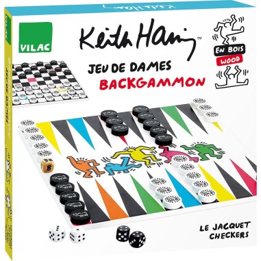 Jeu de dames et backgammon Keith Haring - Vilac