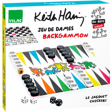 Jeu de dames et backgammon Keith Haring - Vilac