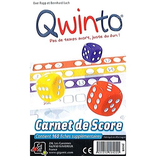 Qwinto Recharge Bloc De Score Gigamic