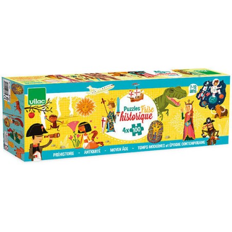 Grande frise historique puzzle 4 x 100 pcs - des 6 ans - Vilac