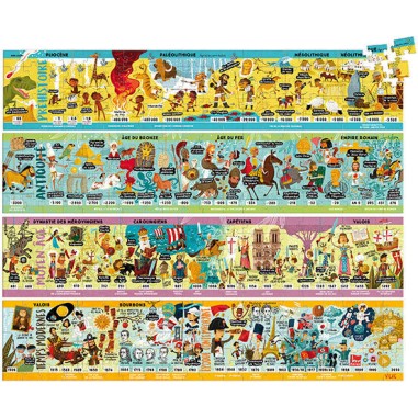 Grande frise historique puzzle 4 x 100 pcs - des 6 ans - Vilac