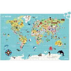 Puzzle carte du monde Ingela P. Arrhenius - Puzzle éducatif - Vilac 2