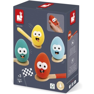 Course aux œufs - Jeu plein air enfant, anniversaire enfant - Janod