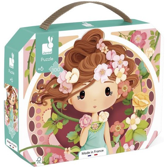 Puzzle 100 pièces : Valisette : Inspiré de Mucha Janod