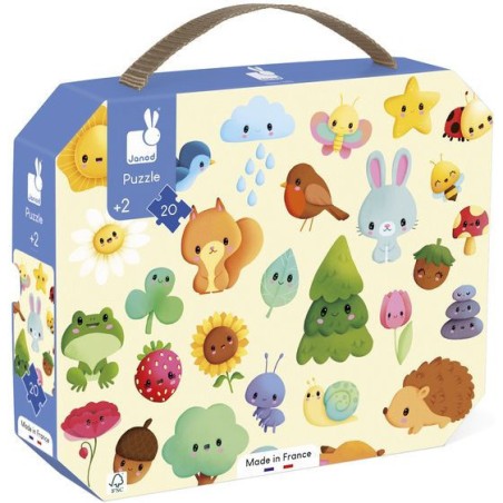 Puzzle bébé, puzzle animaux, puzzle 20 pièces - Janod