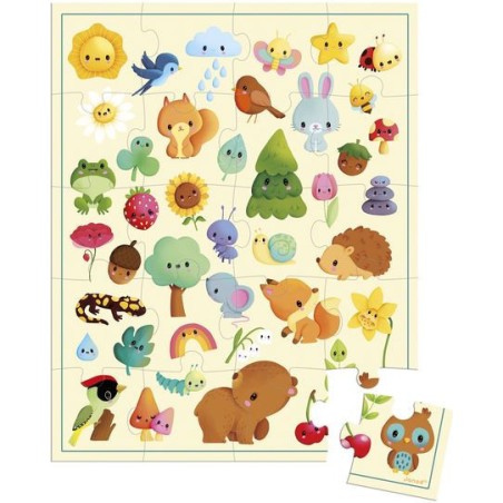 Puzzle bébé, puzzle animaux, puzzle 20 pièces - Janod