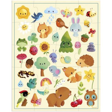 Puzzle bébé, puzzle animaux, puzzle 20 pièces - Janod